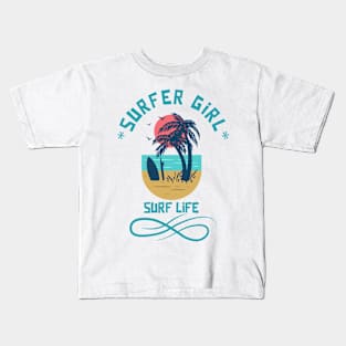 SURFER Girl Surf Life Kids T-Shirt